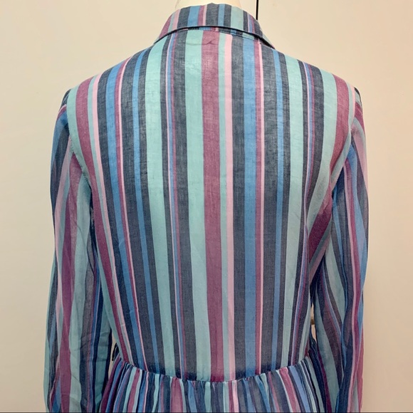 Vintage striped Serbin dress designed by Marianne - Picture 4 of 4